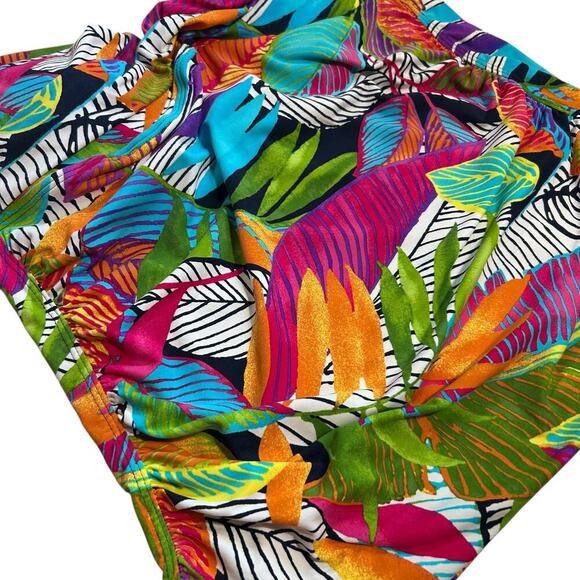 Women's Anne Cole Live in Color Twist Front Bandeau Tankini Halter Top Size XL - Picture 4 of 7